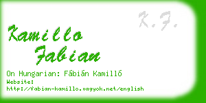 kamillo fabian business card